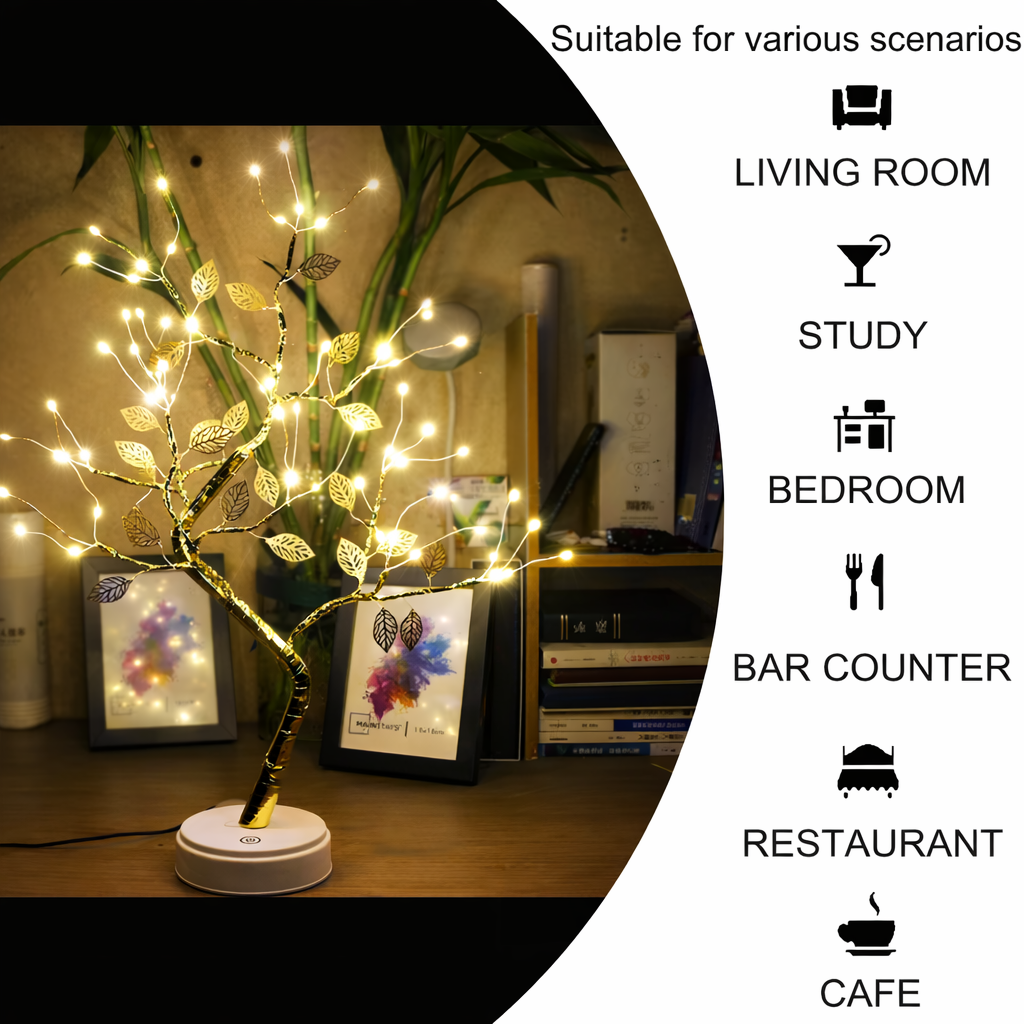 GoldenGlow Branch Tree Lamp