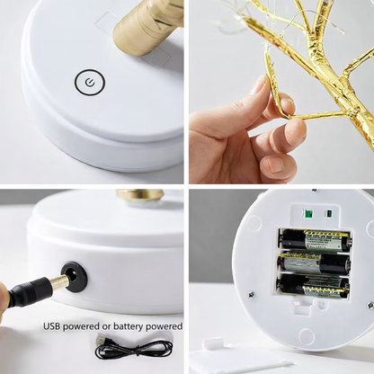 GoldenGlow Branch Tree Lamp